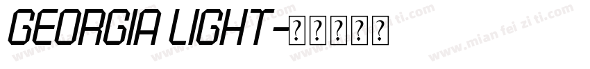 Georgia Light字体转换